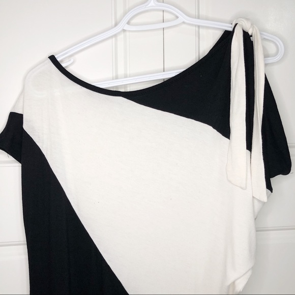 Seduction Small Women Black White Shoulder Dress - Picture 2 of 6